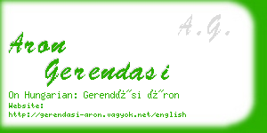 aron gerendasi business card